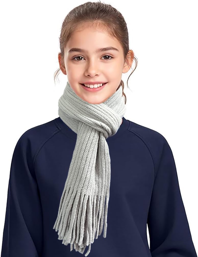 DoagBnut Kids Scarf Girls Soft Warm Knit Neck Warmer Toddler Long Winter Scarf for Boys Girl - Image 1